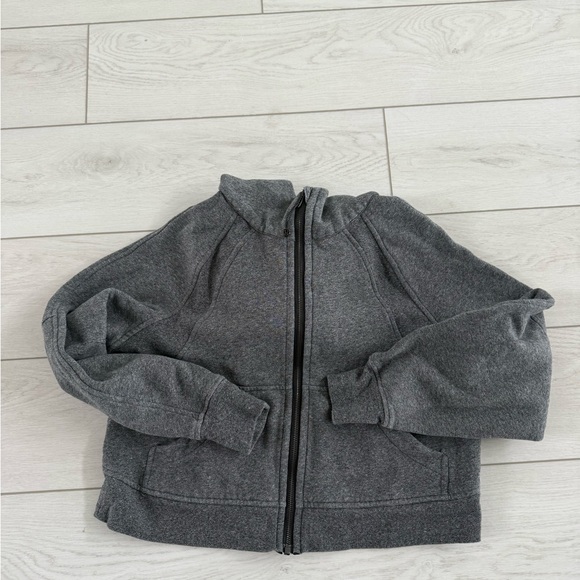 SOLD Lululemon Scuba Oversized Full Zip Hoodie Heathered Speckled Black Gray - Picture 3 of 5